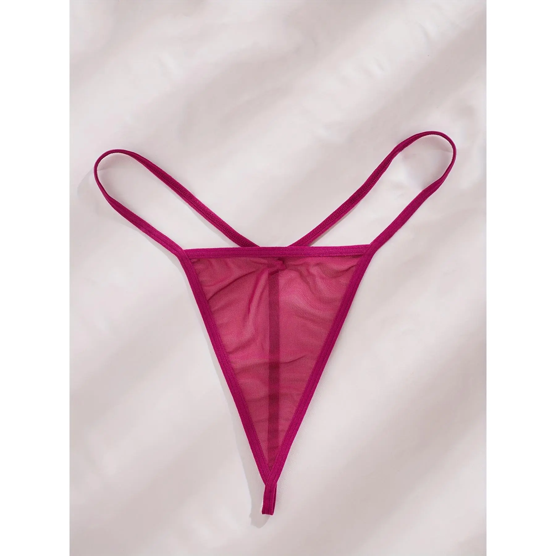 V-neck Two-tone Lace Mesh Bowknot Strap Dress + Thong Set, Sexy Fashion Women's Sleepwear Lingerie