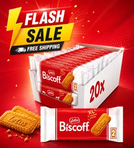 Lotus Biscoff Caramelized Biscuit Cookies Snack Pack – Vegan Crunchy Cookies with Rich Caramel Flavor, Extra Large Biscuits, Convenient Dispenser Box, 20 Individually Wrapped Sleeves (2 Cookies Per Pack),Perfect for Coffee Breaks– 0.9 oz x 20 Packs