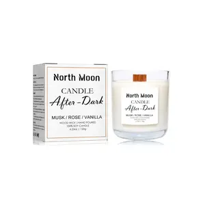 North Moon After-Dark Pheromone-Infused Soy Wax Candle, Long-Lasting Musk & Rose Aroma Candles for Couples, Light & Decoration Home Decor Freshener for Romantic Bedroom Gifting