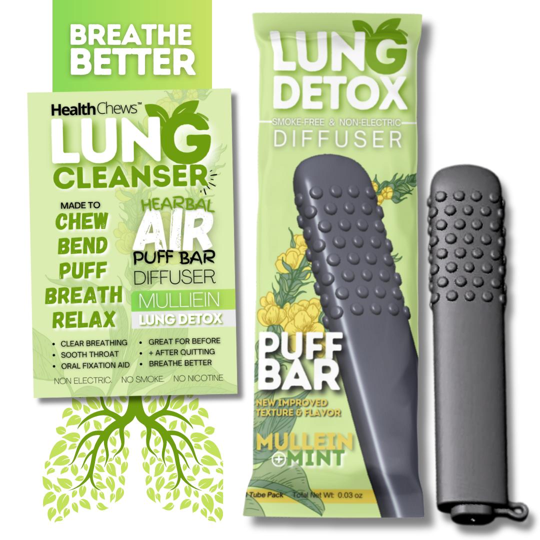 NEW Breath Better Mullein Lung Detox Chewer with Essential Oils for After Quitting Help to Detox and Reduce Cravings Naturally Oil Breath Stick for Smoking