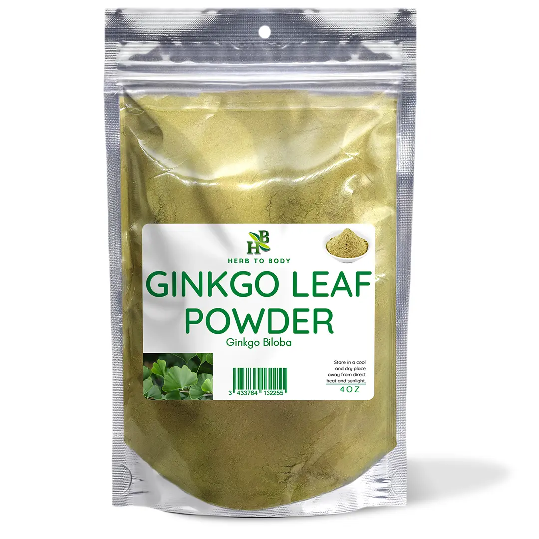Ginkgo Leaf Powder - 4 oz & 1 lb | Ginkgo biloba | Herb To Body