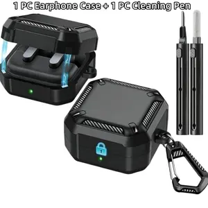 For Samsung for Galaxy Buds 4 Pro/For Galaxy Buds 4 Case(2026) Headphone Accessories with Cleaning Kit& Keychain, Compatible with Magsafe Lock Design(Black)