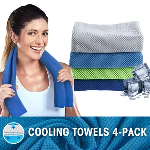4-Pack Chilly Towel (40" x 12") Soft, Breathable, and Microfiber Towel