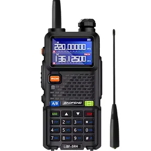 Bestselling UV-5RH Dual Band VHF UHF Two-way Walkie Talkie, 10W Long-distance Communication Walkie Talkie with 6 Frequency Bands, Wireless Frequency Replacement, 999CH, USB Transceiver, HAM, 50KM, Portable Walkie Talkie