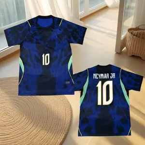 2026 Away  Blue Short-Sleeve Neymar #10 Soccer Jersey