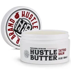 Hustle Butter 5oz Tattoo Balm For New & Older Tattoos - Safe While Healing - Moisturizes and Rejuvenates Tattoo Aftercare Cosmetics