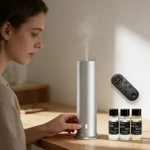 Scentiment Tall Air 2: The Holiday Gift Everyone Will Want – Complete Discovery Kit with 3 Luxury Hotel Oils, Smart Diffuser in Lighthouse Design (Covers 800 SqFt)