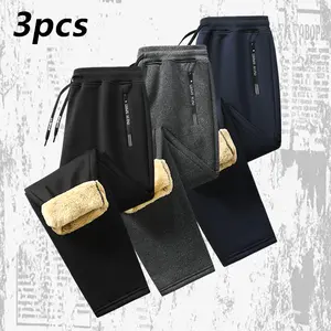 Men's casual fleece pants, comfortable and cozy; diagonal zipper pockets; fly design keeps it light and comfortable during workouts without feeling tight