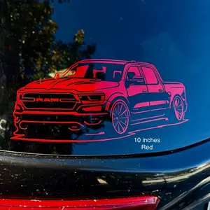Ram 2 door Truck Decal Sticker - Customizable for Cars, Trucks, SUVs, Glass Doors, Windows, Fridges - Available in Multiple Colors Vehicle Exterior Decoration