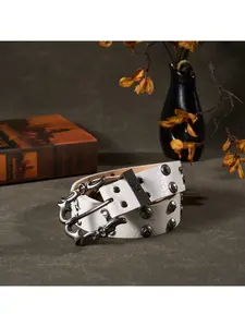 Unisex Fashion Personality Design Belt, Metal Pin Buckle, Hip-Hop Punk Rivet Cool Style Belt, Fashionable Metal Buckle