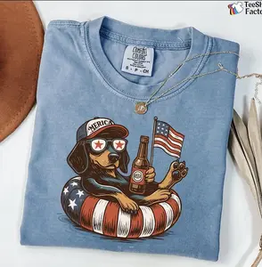 Comfort Colors Funny 4th of July Shirt, Dachshund 4th Of July Shirt, 4th of July Dog Shirt, Dog Lover Shirt, Patriotic Dog Gift