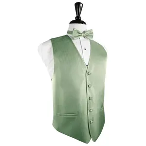 Mint Herringbone Tuxedo Vest
