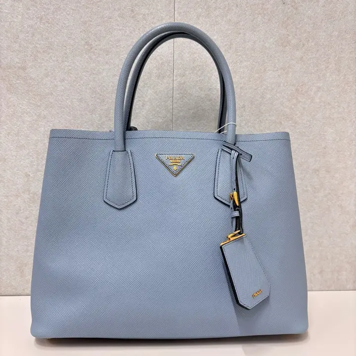 Pre-owned PRADA Leather tote bags Saffiano Double Tote Bag 21635699