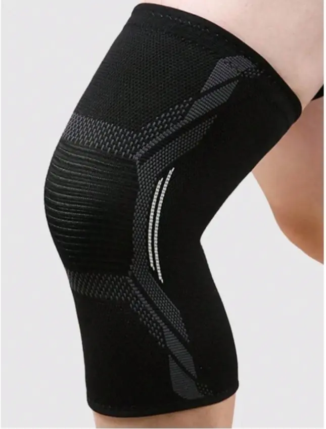 1 Pc Nylon Knee Brace Knee Support Sleeve Compression Knee Pad Wrap For Running, Basketball, Weightlifting, Gym, Workout, Sport