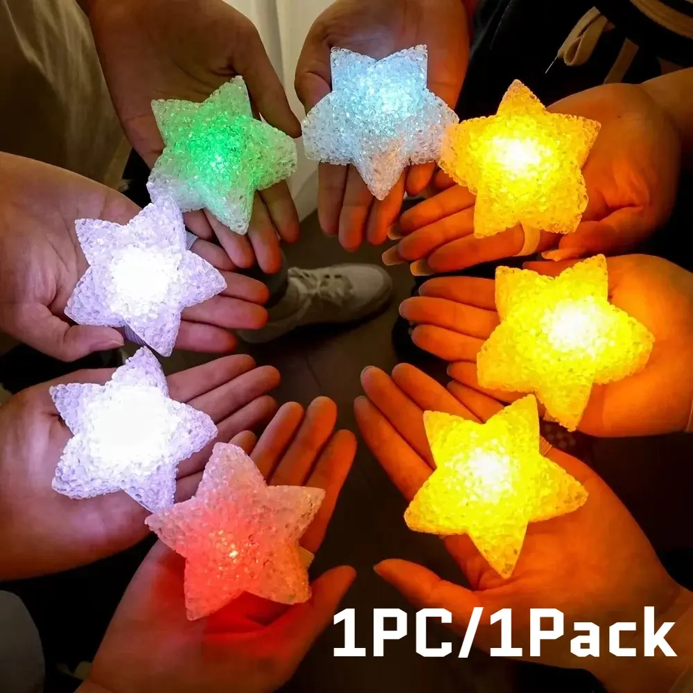 LED Star Handhold Star Night Lamps Anti-slip Band Light Lamp Starry Light Led Lights for Dance Performance Stage Photo Prop Party Supplies Kids Gifts Led Lighted