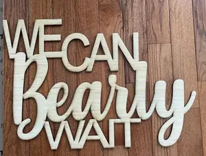 We Can Bearly Wait Sign, Teddy Bear Baby Shower, bear baby shower decorations, Baby Shower Backdrop Sign, bear baby shower