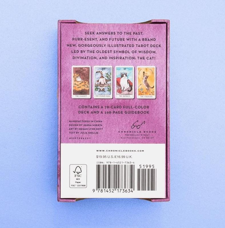 Cat Tarot Deck – Classic Tarot Cards with Cat-Themed Illustrations, 78 Cards & Guidebook