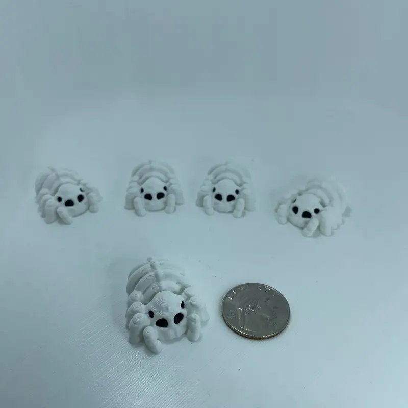 Halloween Mini White Spider Fidget | Stress Relief Sensory Fidget | Black & White Halloween Desk Decor