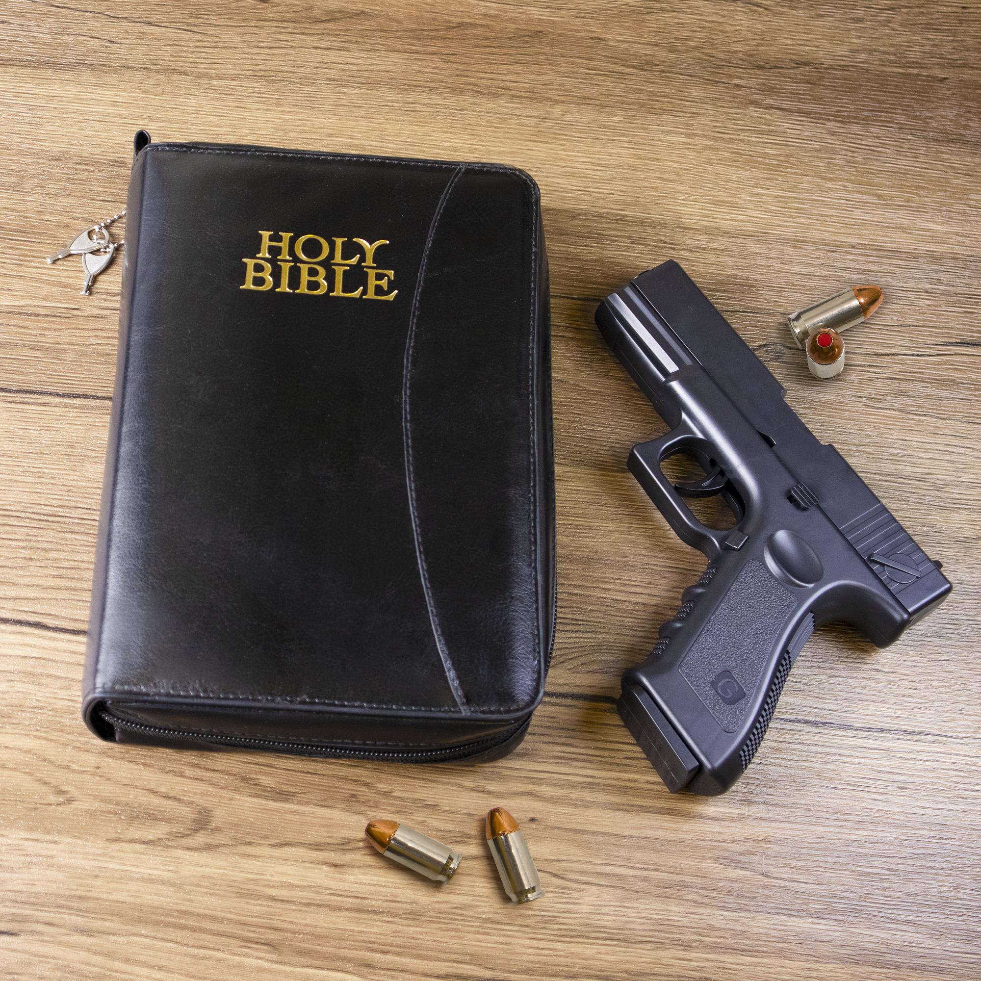 Bible cover,Lockable Zipper Soft Pistol Case: Concealed Carry Gun Holster Resembling Holy Bible - Designed for 9mm & Transportation