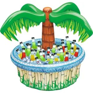 Inflatable Palm Tree Cooler, Luau Hawaiian Tropical Beach Themed Party Decoration, Blow-up Palm Tree Cooler for Outdoor Party Supplies, Suitable for Kids and Adults Birthday Party