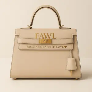 Women's FAWL Luxury Structured Tote Handbag - Elegant Fashion Handheld Bag, Designer-Inspired, Minimalist, Plain, Casual Vegan Leather Bag for Purchase, From Africa With Love, Stylish Handbag, Purse