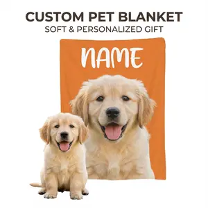 StellarPaws Personalized Dog Cat Face Blanket Throws with Photos, Custom Pet Face Blanket, Dog Gifts for Pet Lovers, Customized Puppy Blanket for AdultBirthday Christmas Fathers Mothers Valentines Gift