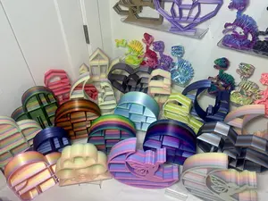 3D Printed Colorful Display Shelves for Micro Teeniez Figurines - Whimsical Design