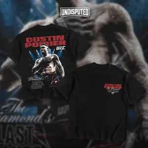 UNDISPUTED Dustin The Diamond Poirier Last Dance Heavy Cotton Graphic T-shirt For UFC Fans, Dustin Poirier Last Fight UFC PPV Shirt, UFC 318 Men Apparel, Poirier Farewell Tour Direct-to-garment Printing