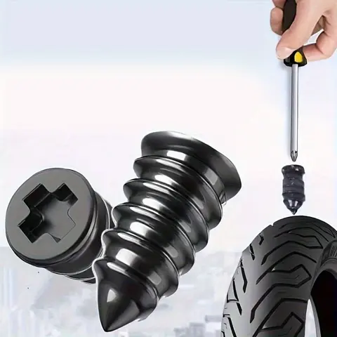 21-Piece Quick Tire Patch Repair Kit, Includes Large & Small Nails, Screwdriver and Spiral Rivets for Car, Motorcycle, Bike and Electric Vehicle Use, Car Repair Tool, Auto Repair Tools, Automotive Repair Tools, Tire Repair Kits