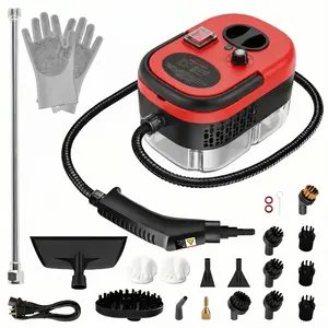 2500W Handheld Steam Cleaner High Temperature Pressurized Steam Cleaning Machine Portable Car Steamer with Brush Heads, for Home Use Kitchen Grease Car Detailing, Bathroom