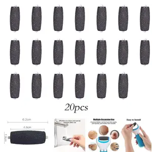 20PCS Coarse Replacement Roller Heads That Are Compatible with Amope Pedi Refills for Electronic Foot Files, Designed for Repeated Use in Removing Tough And Hard Skin