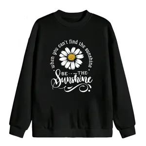 Feel The Sunshine Daisy Sweatshirt – Long Sleeve Top with Positive Vibes