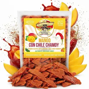 Chili Chamoy Mango Slices, 8.5 oz. Bag of Authentic Mexican Dry Fruit Candy, Sweet and Spicy Flavor, Fresh and Natural Dulce Mexicano, by Don Turinos