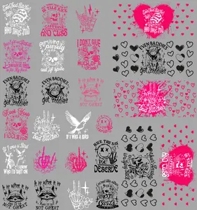 BaddieUV DTF Transfers Gang Sheet 22” wide x 24” long DIY UV Direct to Film Transfers