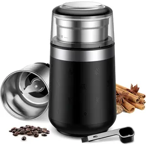 Super Silent Coffee Grinder, Herb, Spice, Electric Coffee Bean & Espresso Grinder with 1 Removable Stainless Steel Bowl