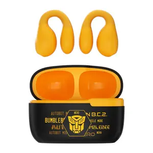 Transformers TF-T05 Open Ear Headphones Wireless Bluetooth, 60Hrs Playtime Earphones with Earhooks Bluetooth 5.4 Touch Control, Air-Conduction Ear Buds IPX5 Waterproof Earbuds for Sports