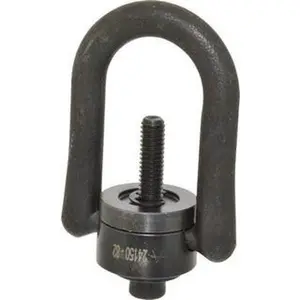 American Drill Bushing 800 Lbs. Load Capacity, 2.29 Inch Wide x 3.23 Inch High x 1.51 Inch Opening, Extra Duty Center Pull Hoist Ring 5/16-18 Thread Size, 1.06 Inch Thread Length, 0.65 Inch Radius, 0.96 Inch Chuck Height 33214