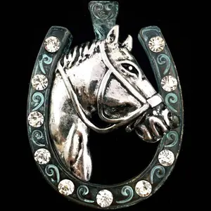 Horse Rhinestone Pendant with Magnetic Bail
