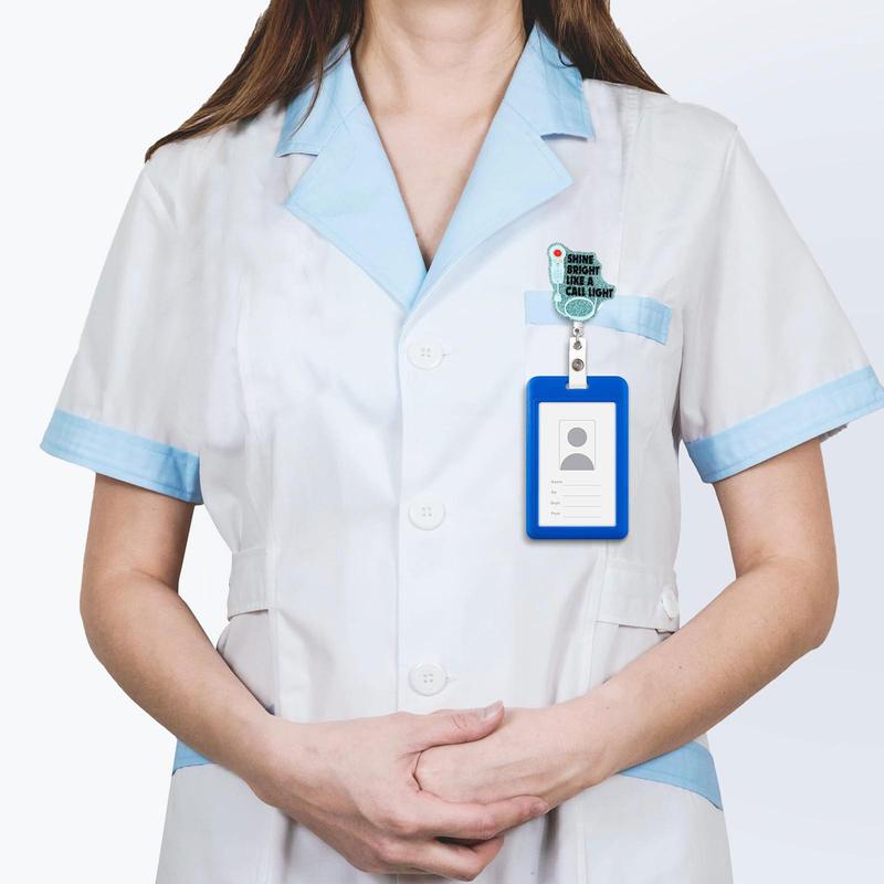 Creative Letter & Controller Design Badge Holder, Badge Buddy Nursing, 1 Count Retractable Badge Reel, Identification Badges & Supplies for Nurses & Doctors & Students