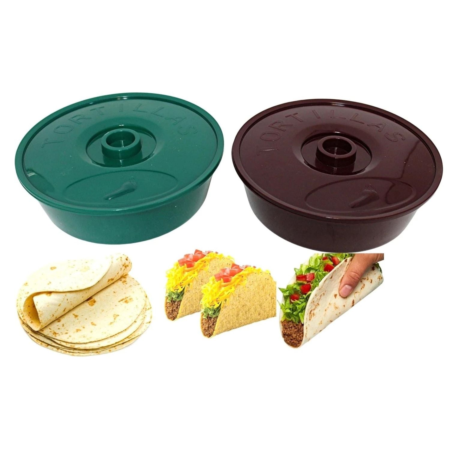 Home Collection 2-Pack Tortilla Warmer with Lid 8.5"