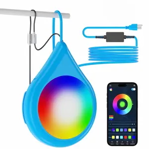 SPL-FLL00X 6-inch 12V 20W Blue Teardrop-shaped RGB Swimming Pool Light, 26FT cable Built-in powerful magnet Safe and efficient low-voltage operation Built-in transformer Intuitive smart app control Energy-saving timer function.