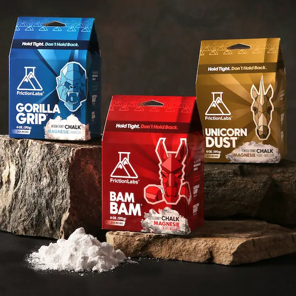Friction Labs® Loose Chalk in New Recyclable Packaging Friction Labs® Loose Chalk in New Recyclable Packaging