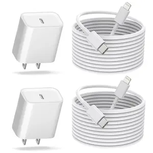 2Pack 10FT Extra Long Quick USB C to Lightning Cable Cords + 20W PD USB C Charger Block Fast  Charging Adapter for iPhone 14 Pro Max/Plus/13/12/11/XS/XR/X/SE