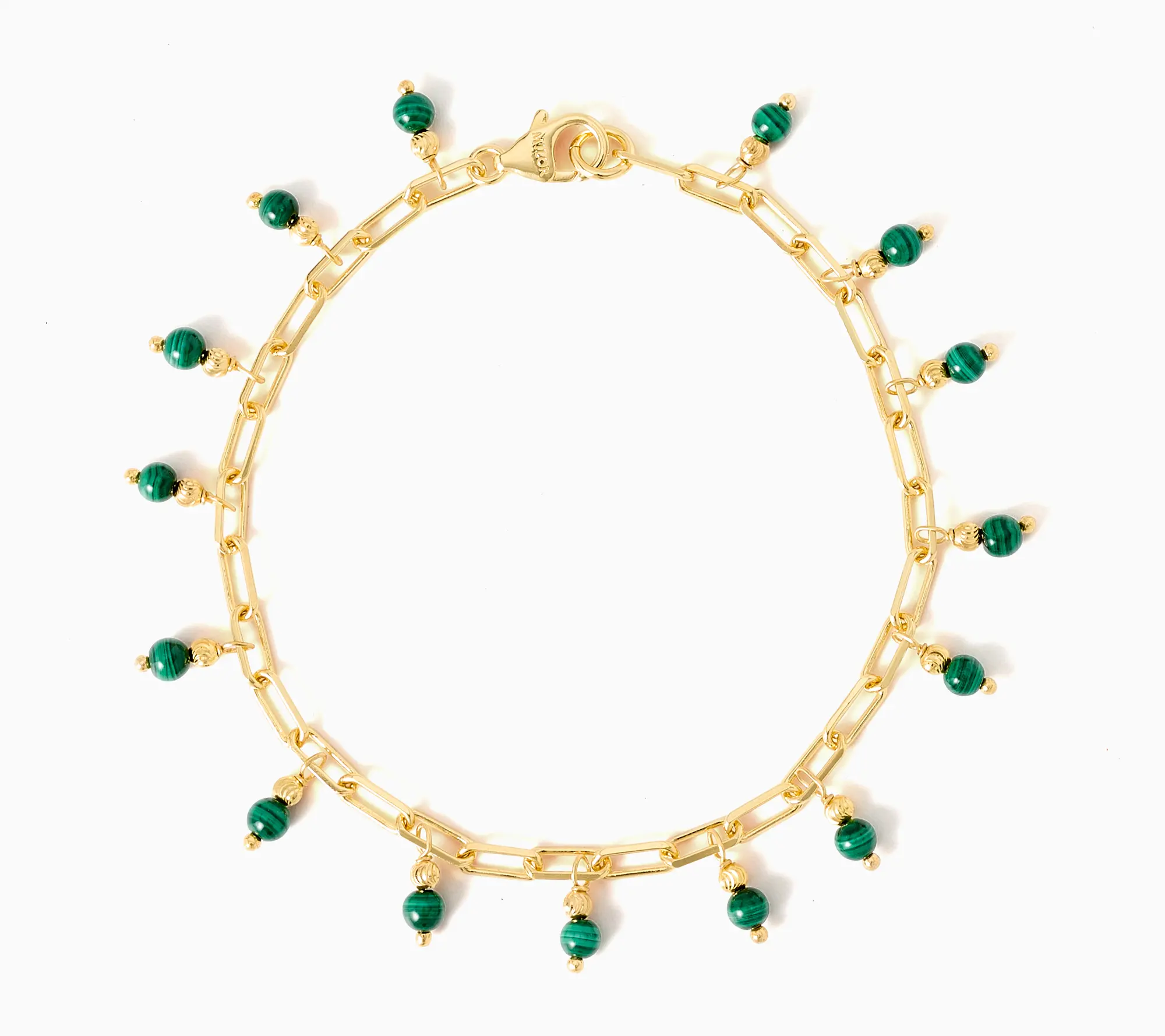 David Markstein Bronze Vintage Design Gemstone Anklet