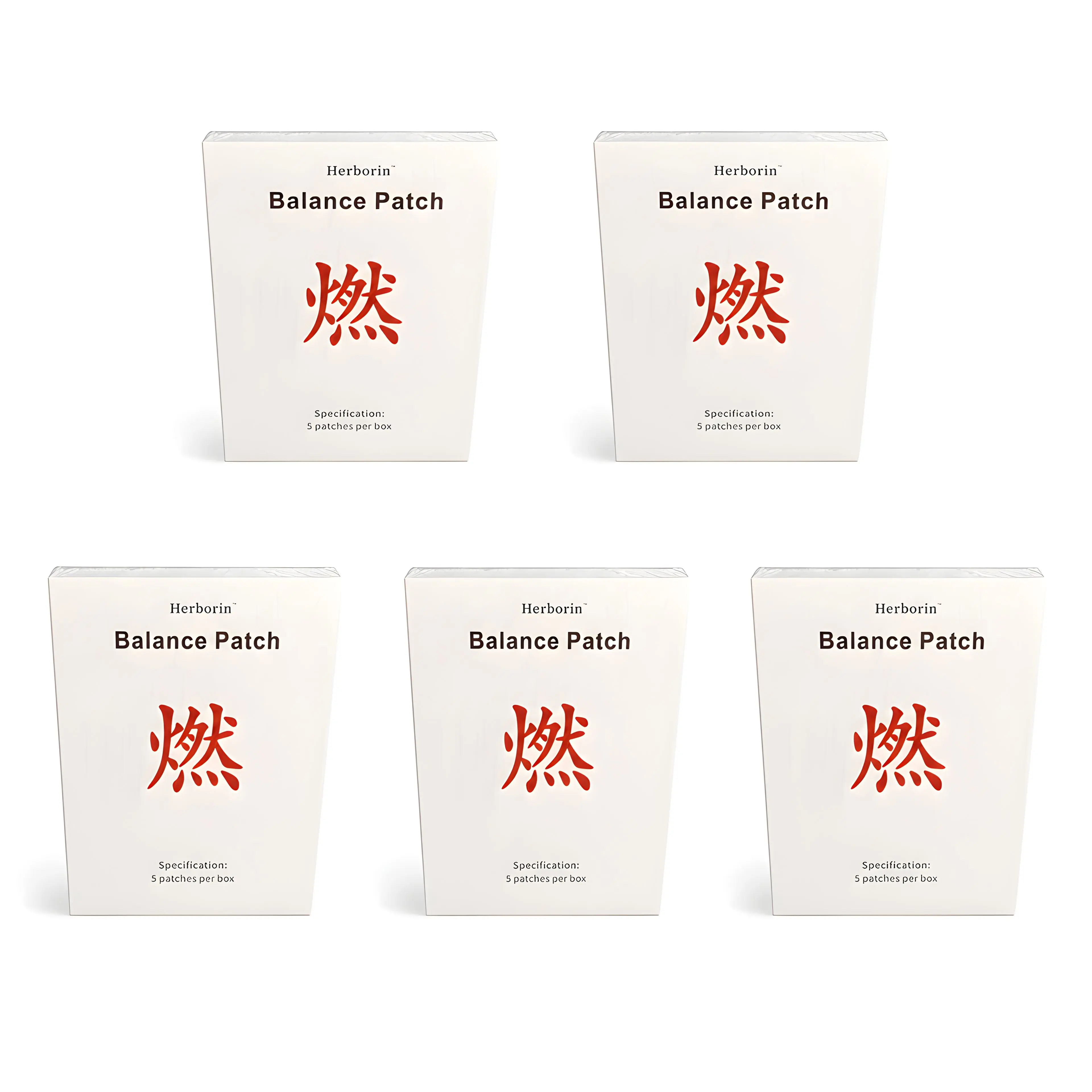 Herborin Balance Patch 5boxes (5 patches/box) Herbal patch Pad 25pcs