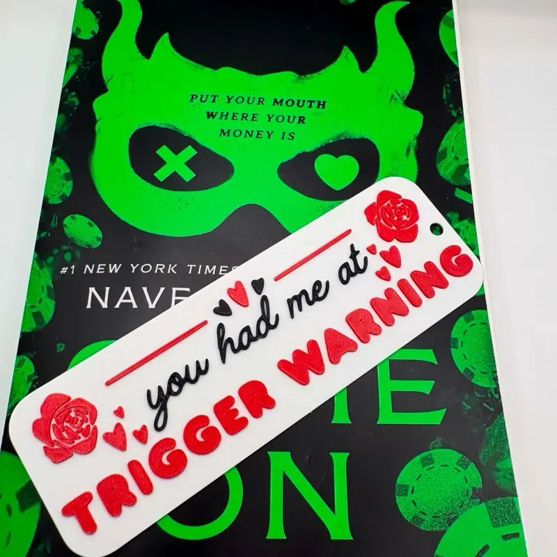 Novelty Paper Bookmarks, Dark Romance Themed Funny Humorous Office Stationery for Book Lovers