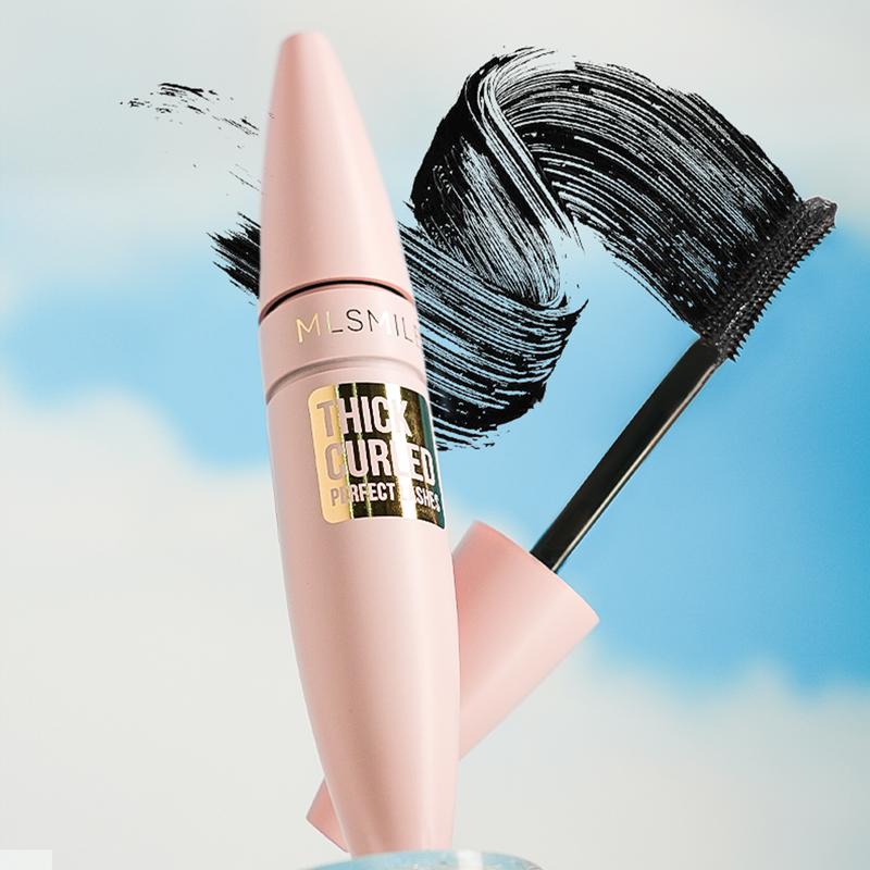 MLSMILE 2-color mascara, thickening, lengthening, curling, smudge-proof and waterproof, suitable for creating length and volume, vegan, no animal testing, holiday gift for women.