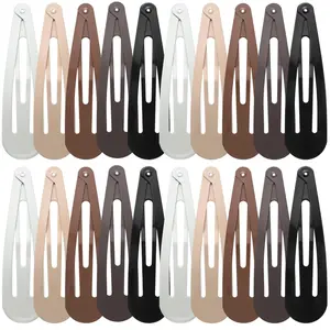 30 count 3.1 Inch Large Metal Snap Hair Clips Nonslip Barrettes Women Hair Accessories (Five Color)