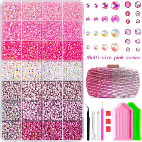3mm Flatback Resin Rhinestone Gift Set - 3mm-60colors Upgrade Durable Long-Lasting Bedazzled Kit with Tools, for Nail Art, Tumblers, Beginner Craft Party & Festival Gifts, Halloween Decorations
