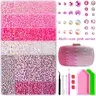 3mm Flatback Resin Rhinestone Gift Set - 3mm-60colors Upgrade Durable Long-Lasting Bedazzled Kit with Tools, for Nail Art, Tumblers, Beginner Craft Party & Festival Gifts, Halloween Decorations
